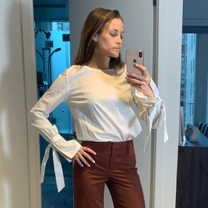 NWT cotton dress shirt with tie flair sleeves